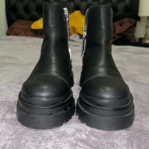 Bottega style Forever 21 chunky genuine leather boots